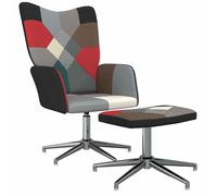 Chaise de Relaxation avec Repose-pied Patchwork Tissu Fauteuil Détente vidaXL