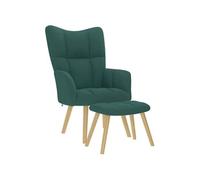 vidaXL Chaise de relaxation avec repose-pied Crème Tissu