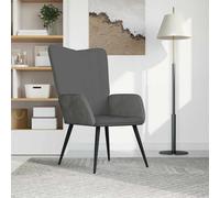 Chaise de Relaxation avec Repose-pied Vert Foncé Velours Fauteuil vidaXL