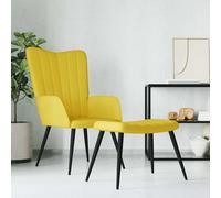 Chaise de Relaxation avec Repose-pied Vert Foncé Velours Fauteuil vidaXL