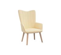 Vidaxl Chaise De Relaxation Blanc Crème Velours Blanc