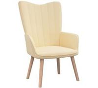 Vidaxl Chaise De Relaxation Blanc Crème Velours Blanc