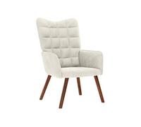 vidaXL Chaise de relaxation — Fauteuil de salon en velours crème
