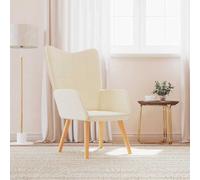 vidaXL Chaise de relaxation Crème Tissu