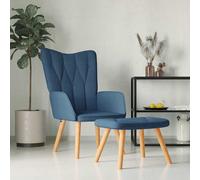 Chaise de Relaxation et Tabouret Gris Clair Tissu Fauteuil Repose-pied vidaXL