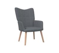 Chaise de Relaxation Fauteuil à Dîner Chaise de Salle à Manger Sièges de Cuisine Maison Intérieur 61,5x69x95,5 cm Gris Foncé Tissu