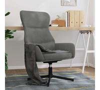 Chaise de Relaxation Gris Clair Velours Fauteuil Siège Salle de Séjour vidaXL