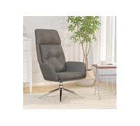 Chaise de relaxation Gris Cuir véritable