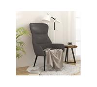 Chaise de relaxation Gris foncé Tissu
