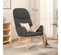 Relaxstoel met voetenbank stof donkergrijs3097343