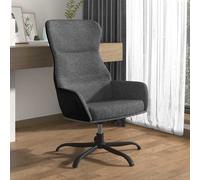 Chaise de Relaxation Gris Foncé Tissu Siège Fauteuil Salle de Séjour vidaXL