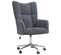 Chaise de relaxation Gris foncé Velours