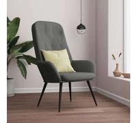 vidaXL Fauteuil relax velours gris foncé Gris G
