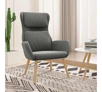 Chaise de Relaxation Gris Foncé Velours Siège Salle de Séjour Fauteuil vidaXL