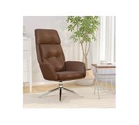 Chaise de relaxation Marron Cuir véritable