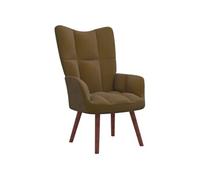 Chaise de relaxation Marron Velours