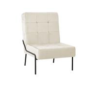 Chaise de Relaxation Meuble de Salon Chaise de Salle de Séjour Chaise de Salle à Manger Maison Intérieur xx cm Blanc Crème Velours