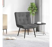 Chaise de relaxation noir 64x74x84 cm velours fauteuil vidaXL