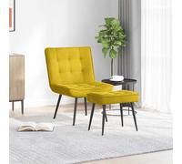 Chaise de relaxation noir 64x74x84 cm velours fauteuil vidaXL