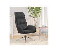 Chaise de relaxation Noir Cuir véritable