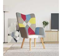 Chaise de Relaxation Patchwork Tissu Fauteuil Salle de Séjour Intérieur vidaXL