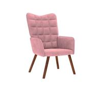 vidaXL Chaise de relaxation Rose Velours, chaise, chaise de salon, fauteuil relax, chaise longue, siège de salon, chaise en 4016814
