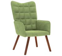 vidaXL Chaise de relaxation Vert clair Velours