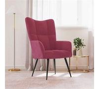 vidaXL Chaise de relaxation Fauteuil de détente Velours Rouge bordeaux
