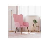 vidaXL Chaise de relaxation Rose Velours