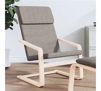 vidaXL Chaise de Relaxation, Fauteuil avec Coussin, Chaise Longue Rembourrée, Siège de Salon Salle de Séjour Intérieur, Moderne, Taupe Tissu