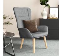 Chaise de Relaxation Tissu Gris Clair Siège Fauteuil Salle de Séjour vidaXL