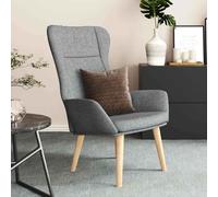 Chaise de Relaxation Tissu Gris Clair Siège Fauteuil Salle de Séjour vidaXL