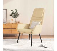 vidaXL Fauteuil relax tissu crème beige G