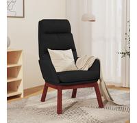 vidaXL Chaise de Relaxation Siège de Salon Chaise de Salle de Séjour Fauteuil de Relaxation Meuble de Salle de Séjour Intérieur Tissu Noir