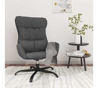 Chaise de Relaxation Tissu Gris Foncé Siège Salle de Séjour Fauteuil vidaXL
