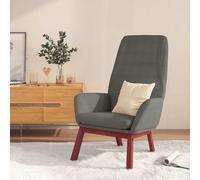 Relaxstoel met voetenbankje stof lichtgrijs3097871