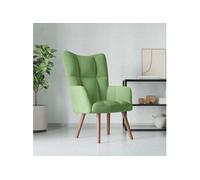 Vidaxl Chaise De Relaxation Vert Clair Velours Vert