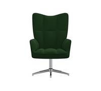 vidaXL Chaise de relaxation Vert foncé Velours