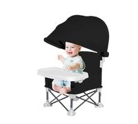 Chaise de Repas Pliante pour Bébé Siège Enfant Extérieur Plateau Amovible