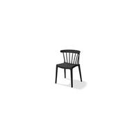 Chaise de restaurant empilable windson en polypropylène - matériel chr pro - noirpolypropylène