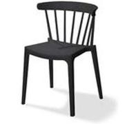 Chaise de restaurant empilable windson en polypropylène - matériel chr pro - noirpolypropylène
