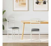 Chaise de salle à manger 2 pc Bois de Caoutchouc Massif Sièges à en vidaXL vidaX