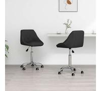 Chaise de salle à manger 2 pcs. Pivotantes Noir Similicuir