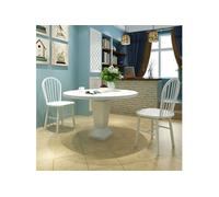 vidaXL Chaises de salle à manger 2 pcs Blanc Bois d'hévéa solide