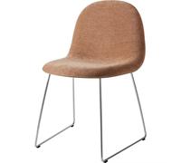 Chaise de Salle à Manger 3D Gubi en Acier Inoxydable/ Noyer Américain/belsuede Special Dedar 132