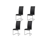 6x Chaise de Salle à Manger Cantilever Noir Chaise à Manger Cuisine vidaXL