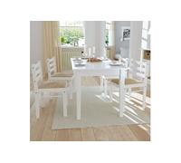 Chaise de salle à manger 4 pcs Carrée Bois Blanc