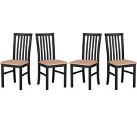 Chaise de salle à manger 4x "Milano 1", noir, zetta 292