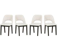 Chaise de salle à manger 4x "MONTI 2", noir, aragon 03