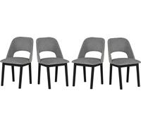 Chaise de salle à manger 4x "MONTI 2", noir, aragon 93,